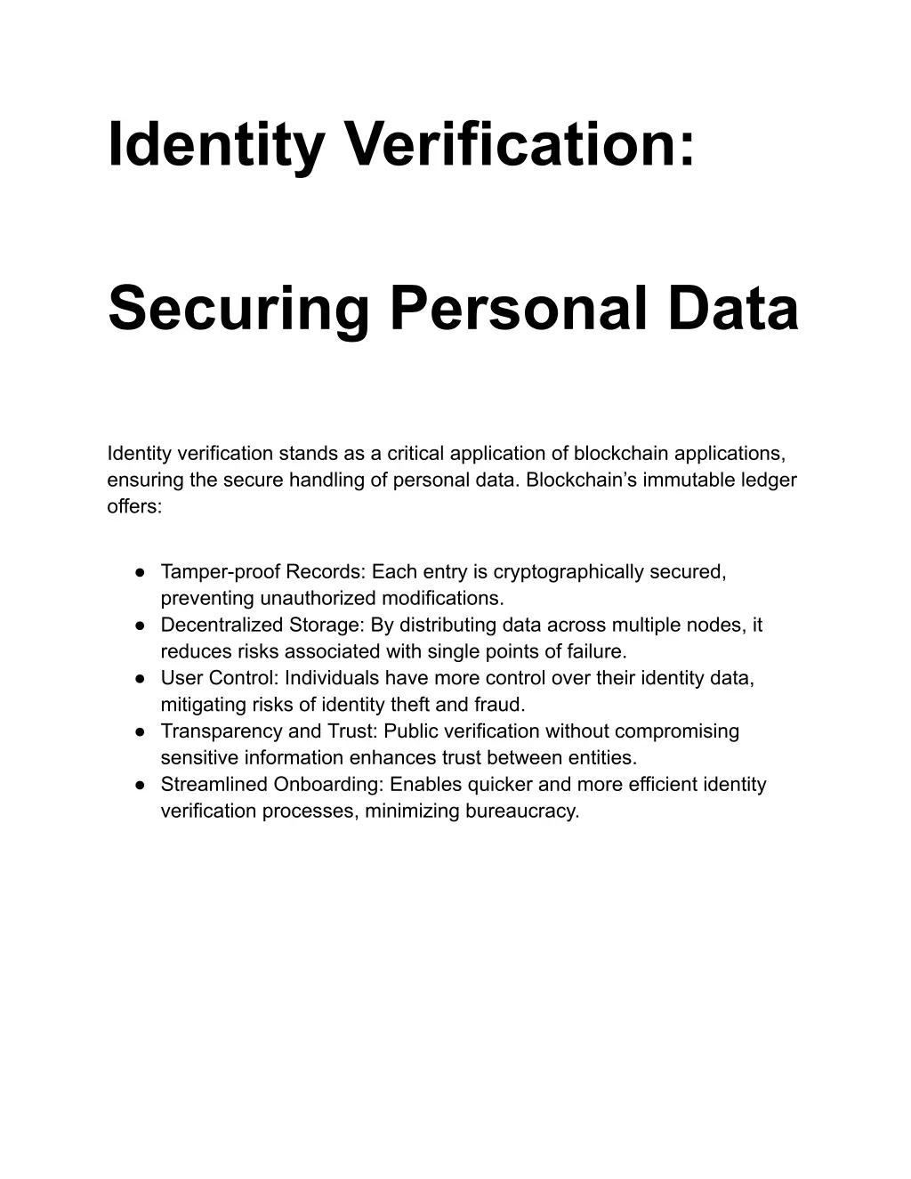 identity verification