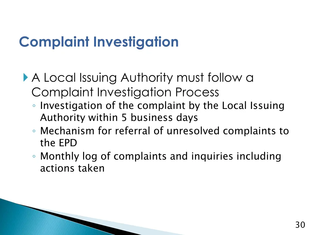 complaint investigation