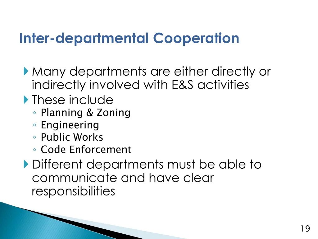 inter departmental cooperation