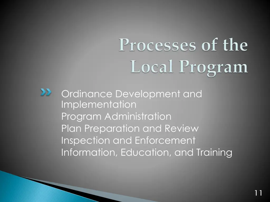 ordinance development and implementation program