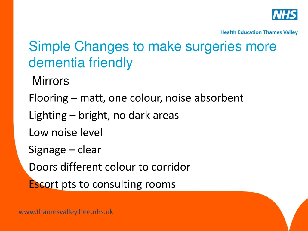 simple changes to make surgeries more dementia