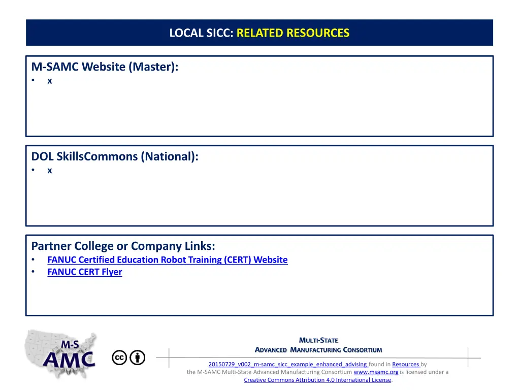 local sicc related resources