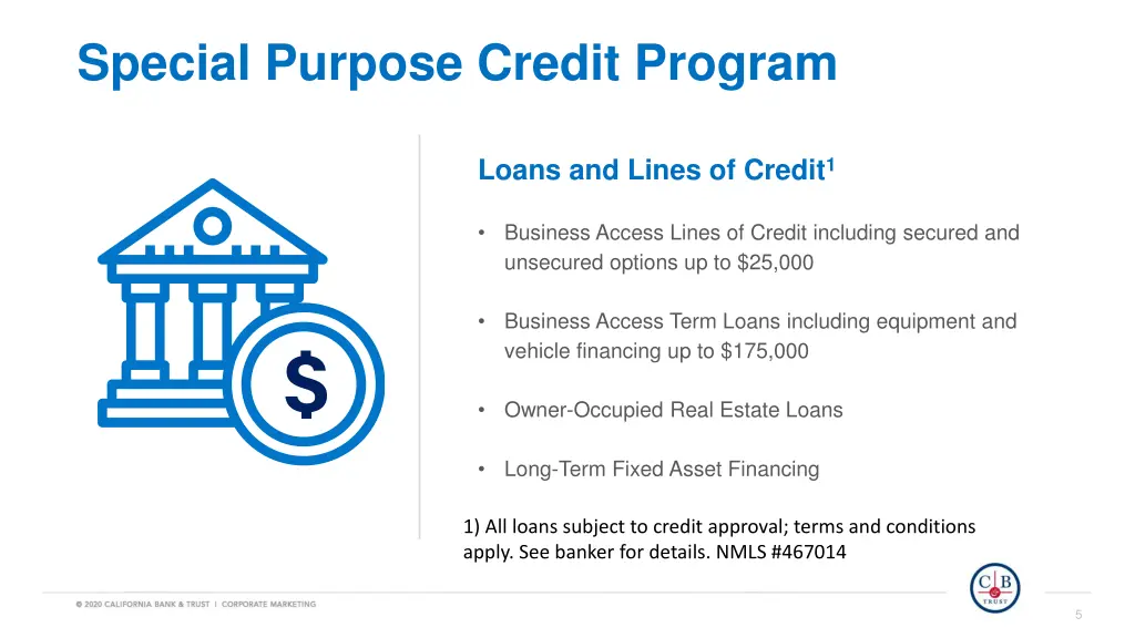 special purpose credit program