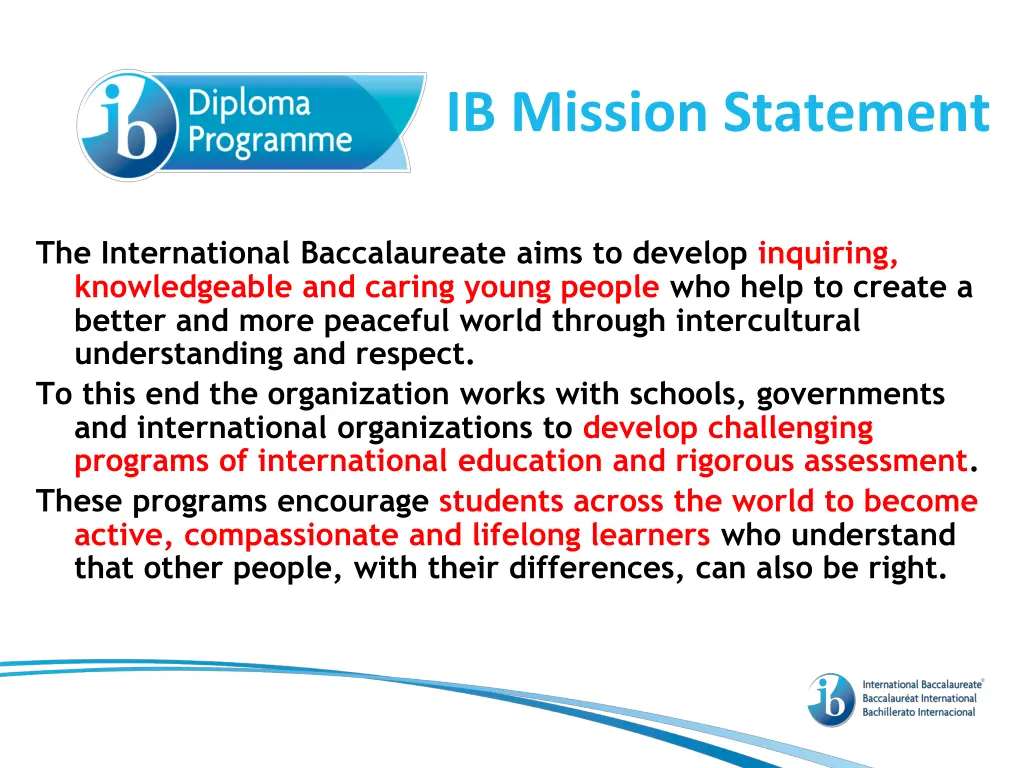 ib mission statement