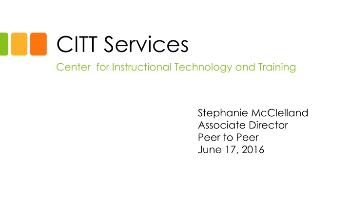 citt services center for instructional technology