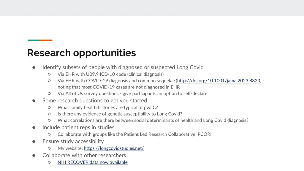 research opportunities