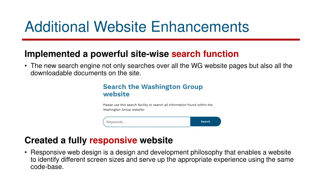 additional website enhancements