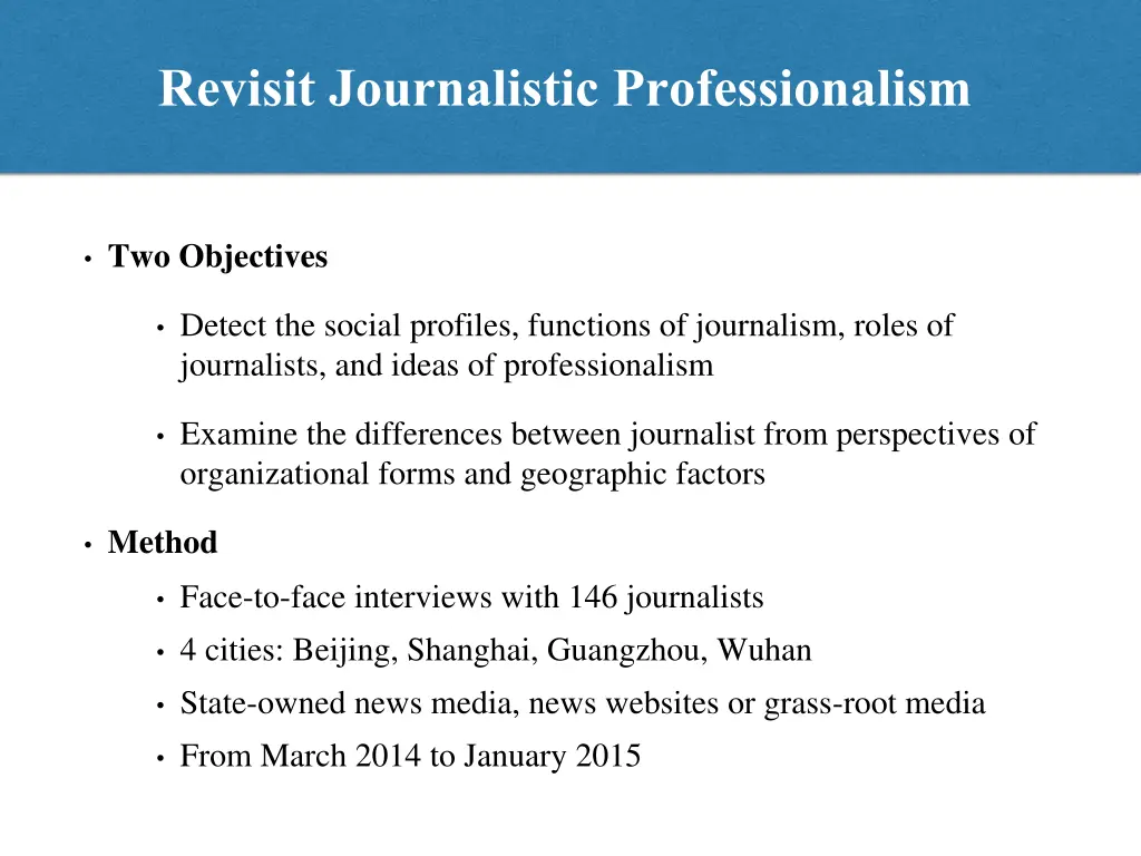 revisit journalistic professionalism