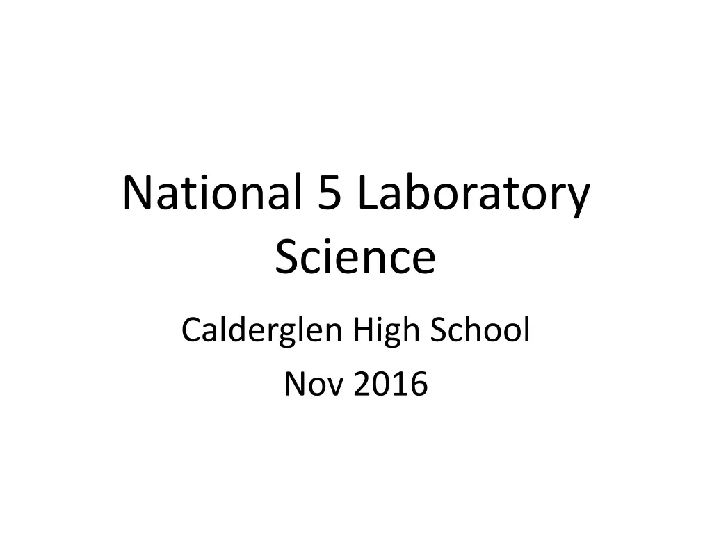 national 5 laboratory science