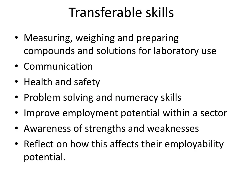 transferable skills