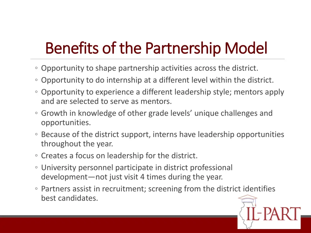 benefits of the partnership model benefits