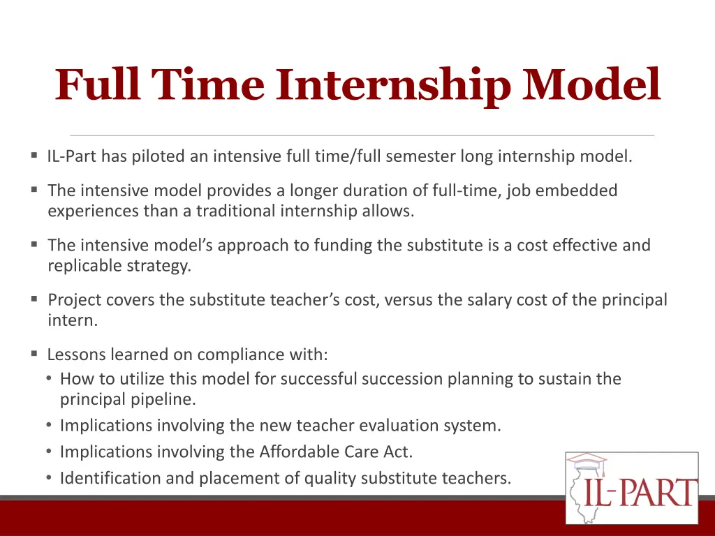 full time internship model