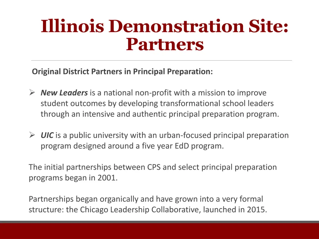 illinois demonstration site partners