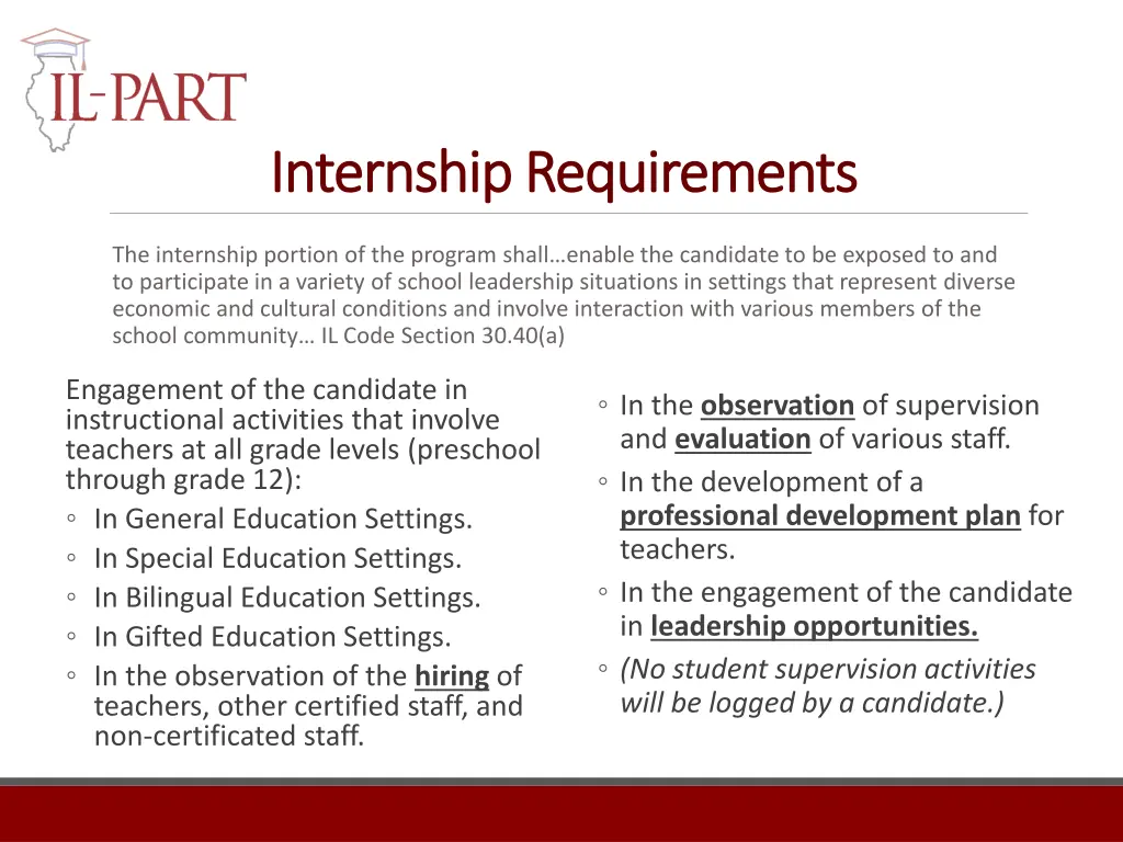 internship requirements internship requirements