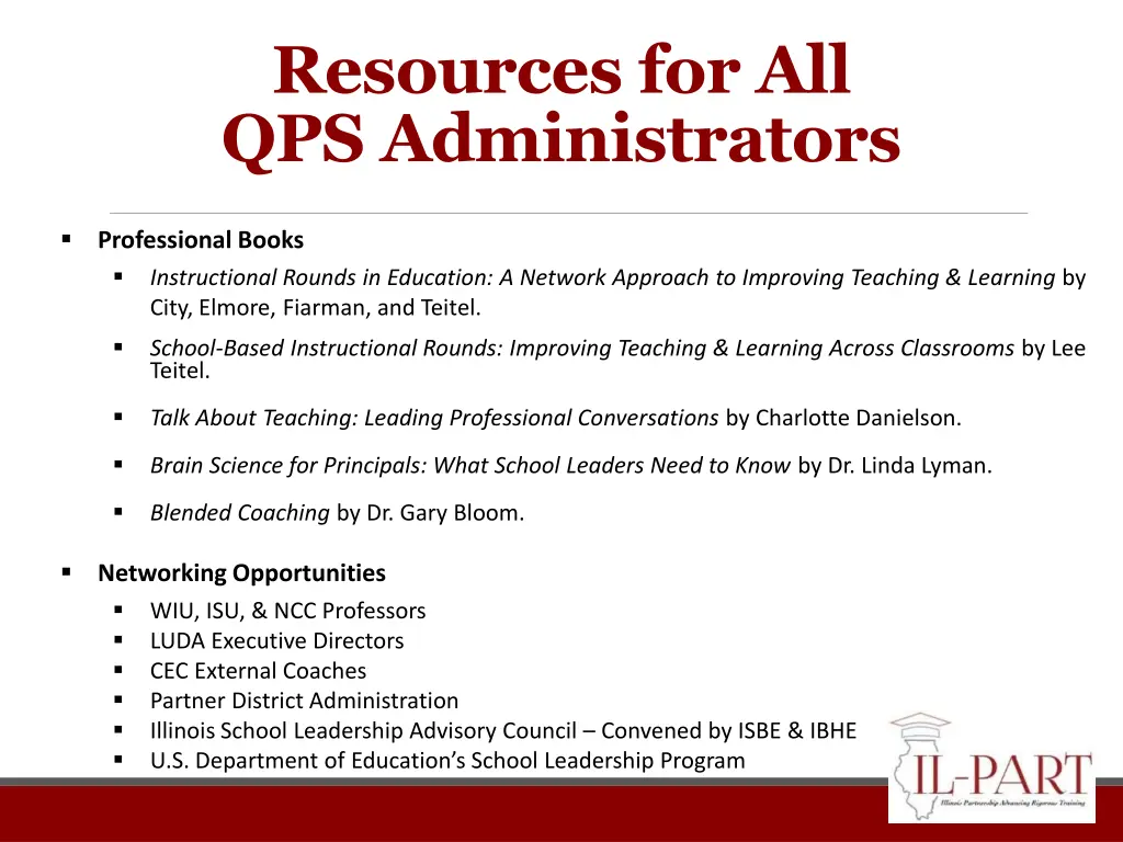 resources for all qps administrators