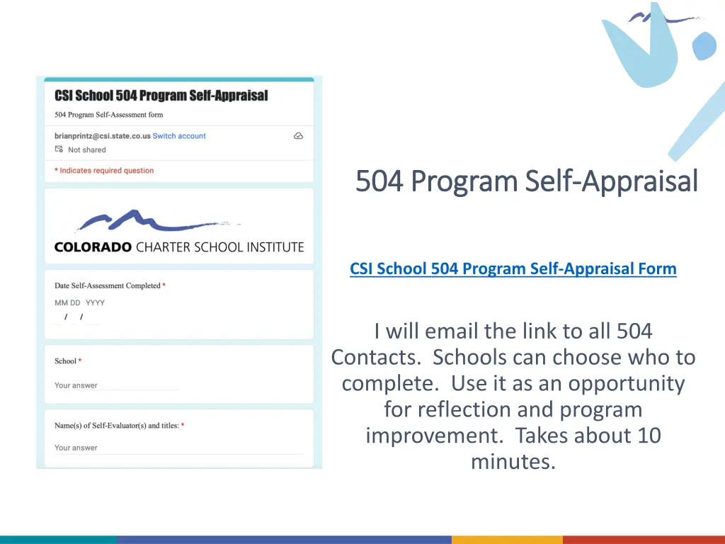 504 program self 504 program self appraisal