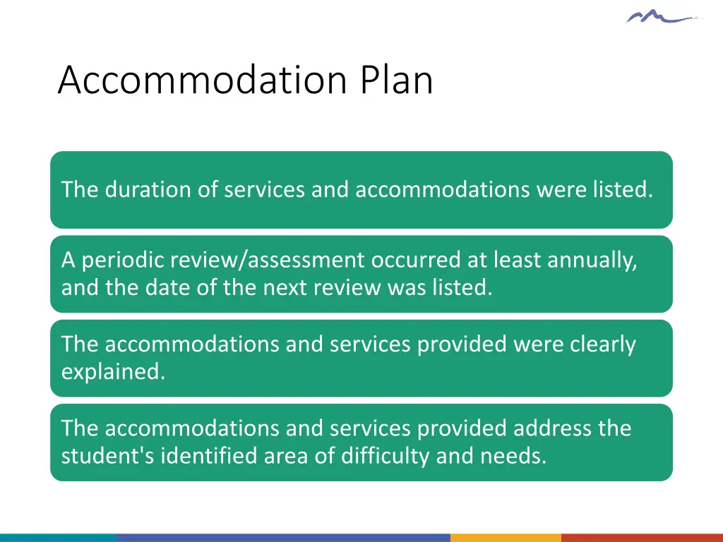 accommodation plan