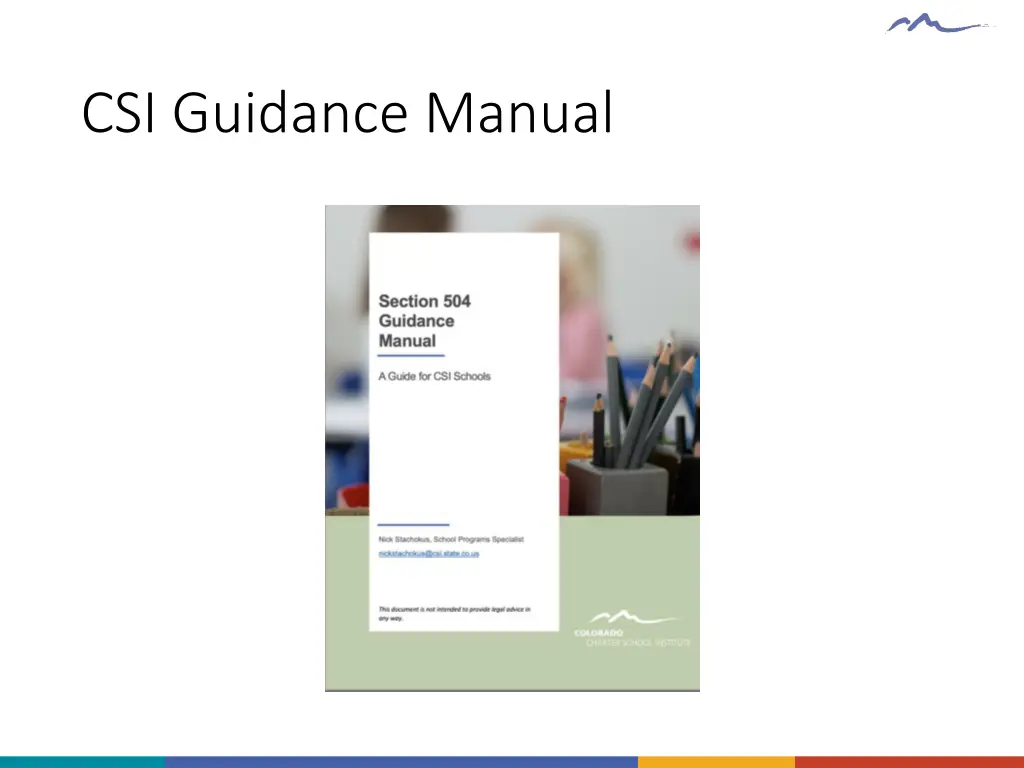 csi guidance manual