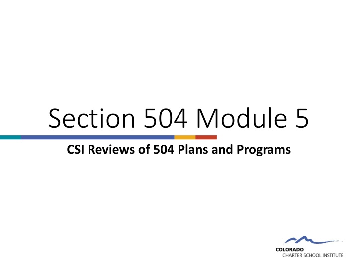 section 504 module 5