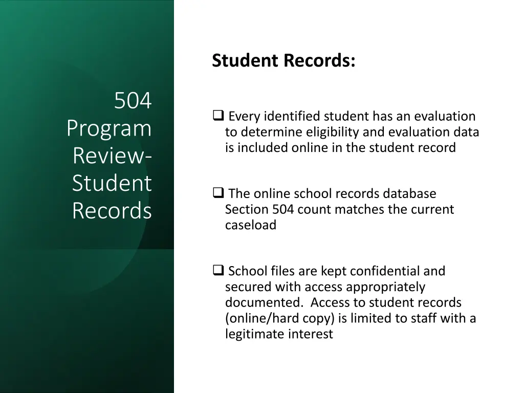 student records