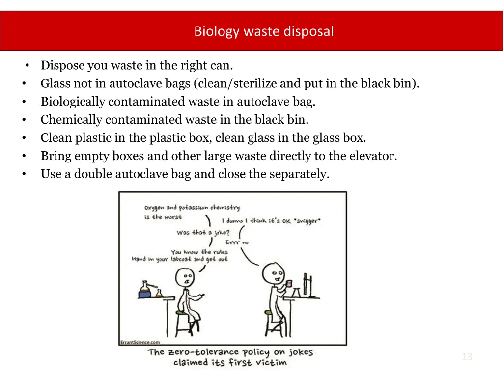 biology waste disposal