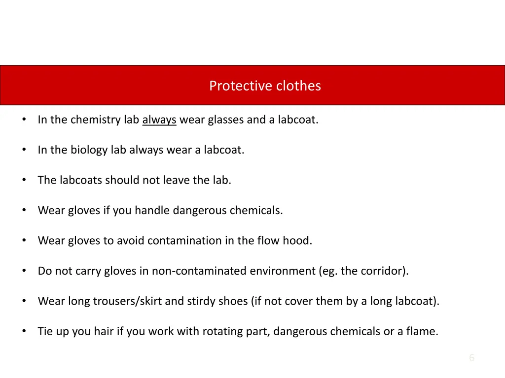 protective clothes