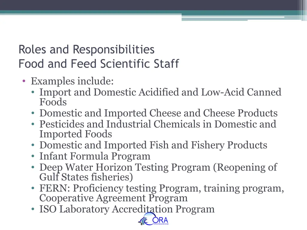 roles and responsibilities food and feed 1