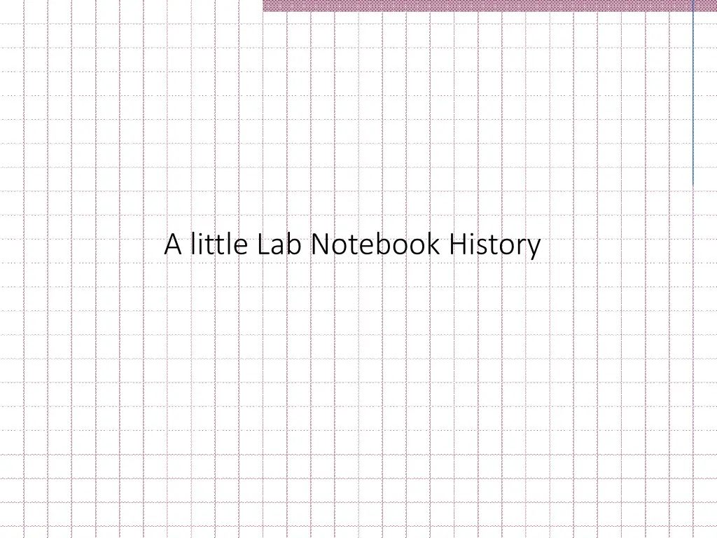 a little lab notebook history