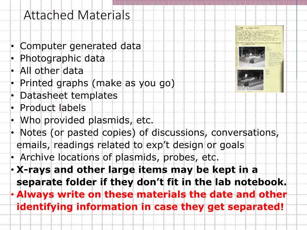 attached materials