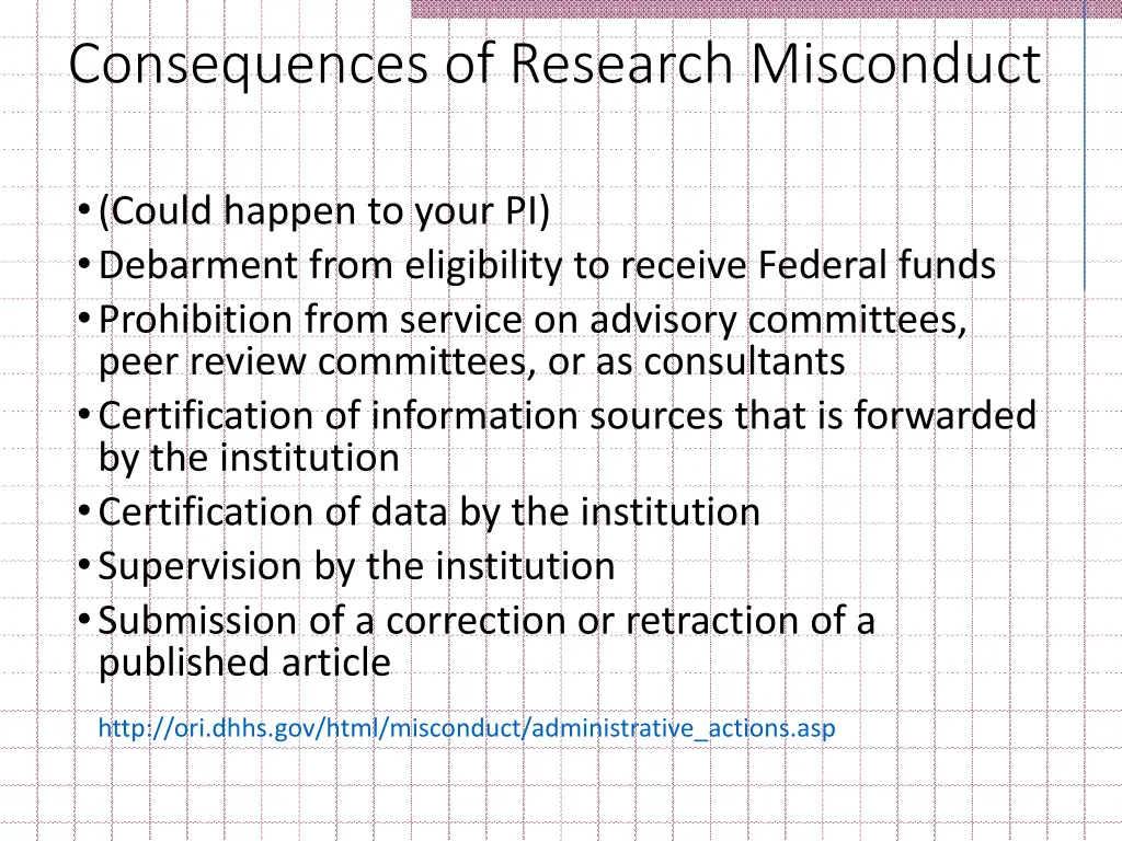 consequences of research misconduct