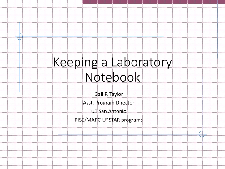 keeping a laboratory notebook