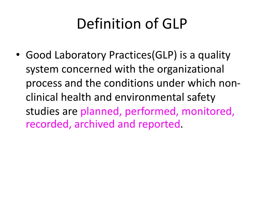 definition of glp