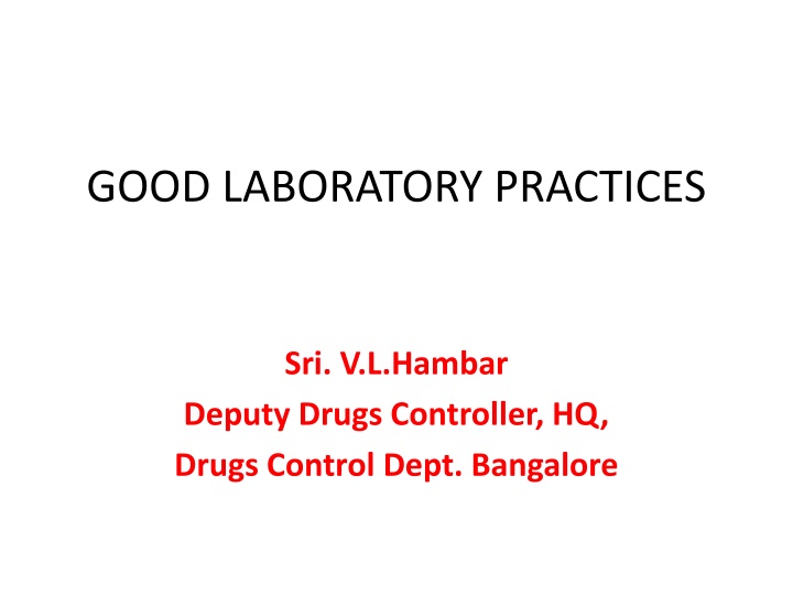 good laboratory practices