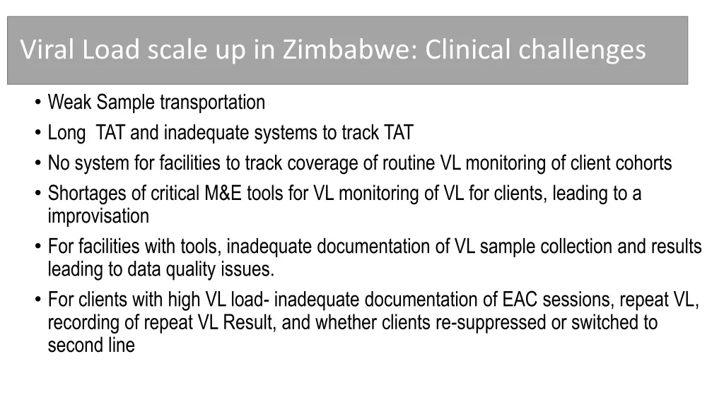 viral load scale up in zimbabwe clinical