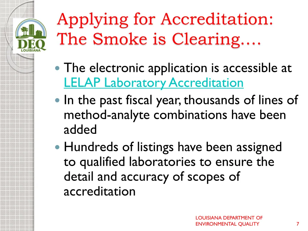 applying for accreditation the smoke is clearing