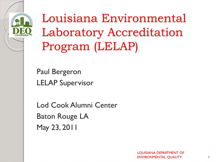 louisiana environmental laboratory accreditation