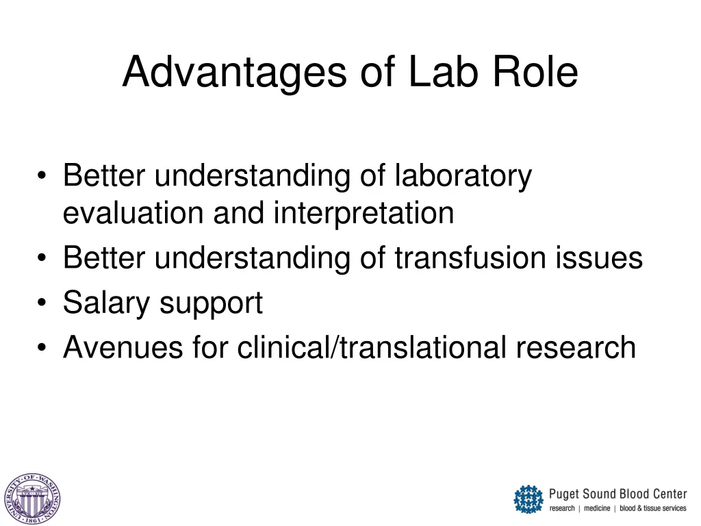 advantages of lab role