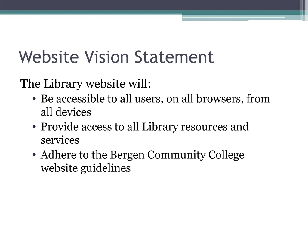 website vision statement