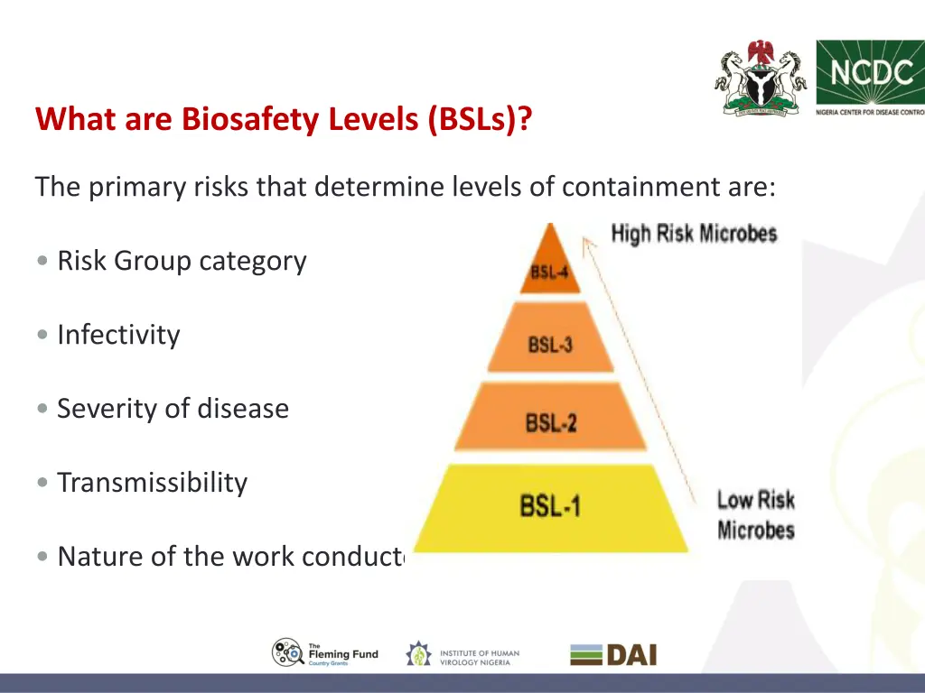 what are biosafety levels bsls