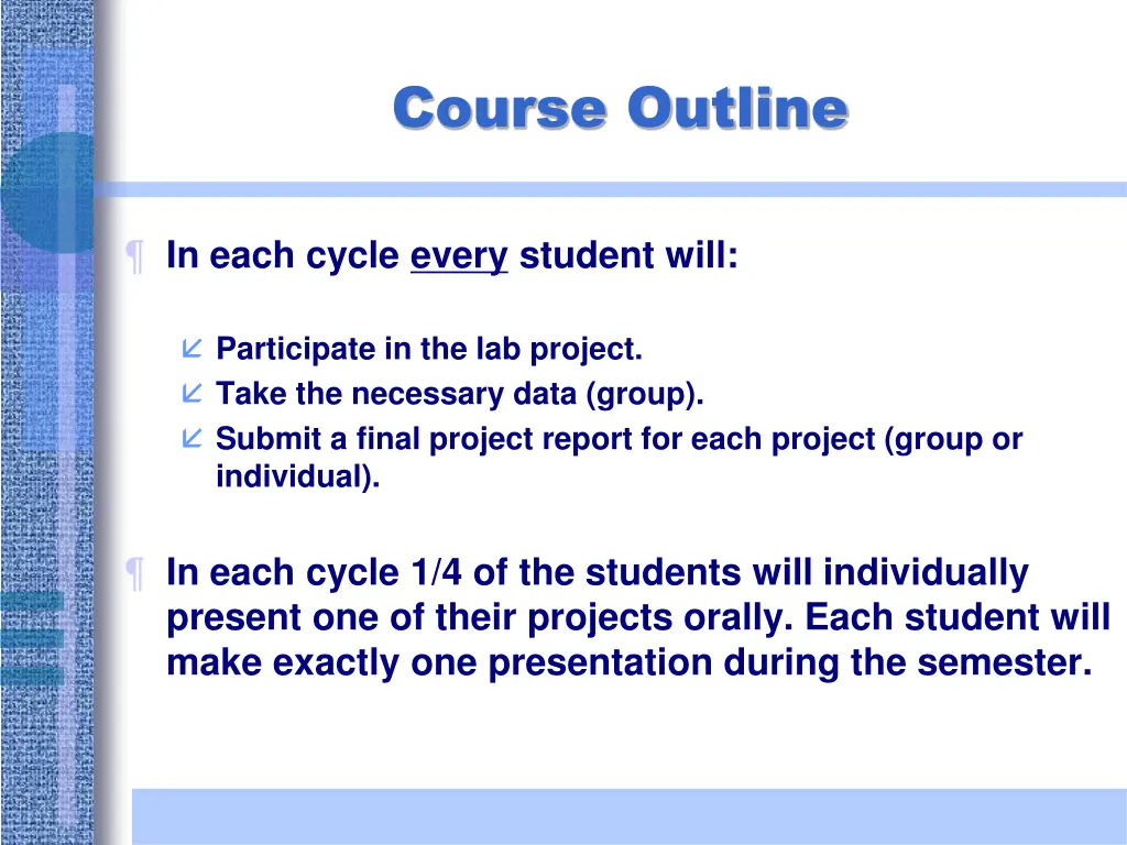 course outline 1