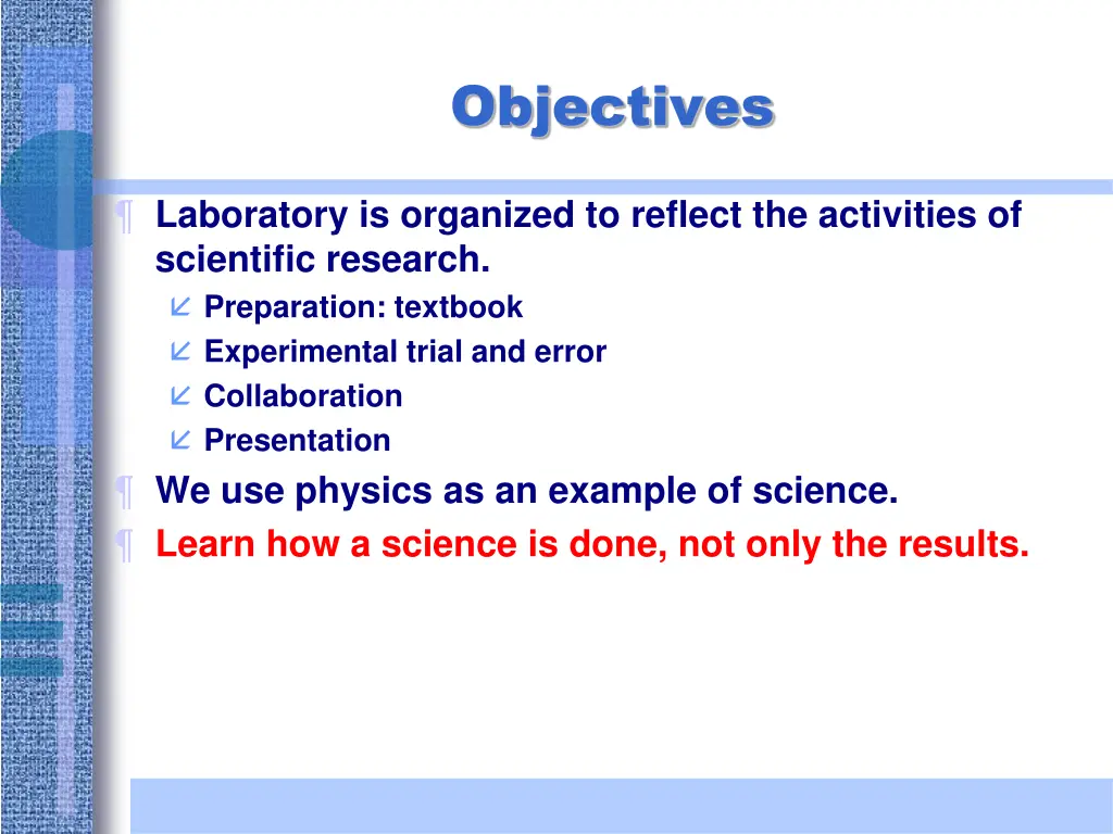 objectives