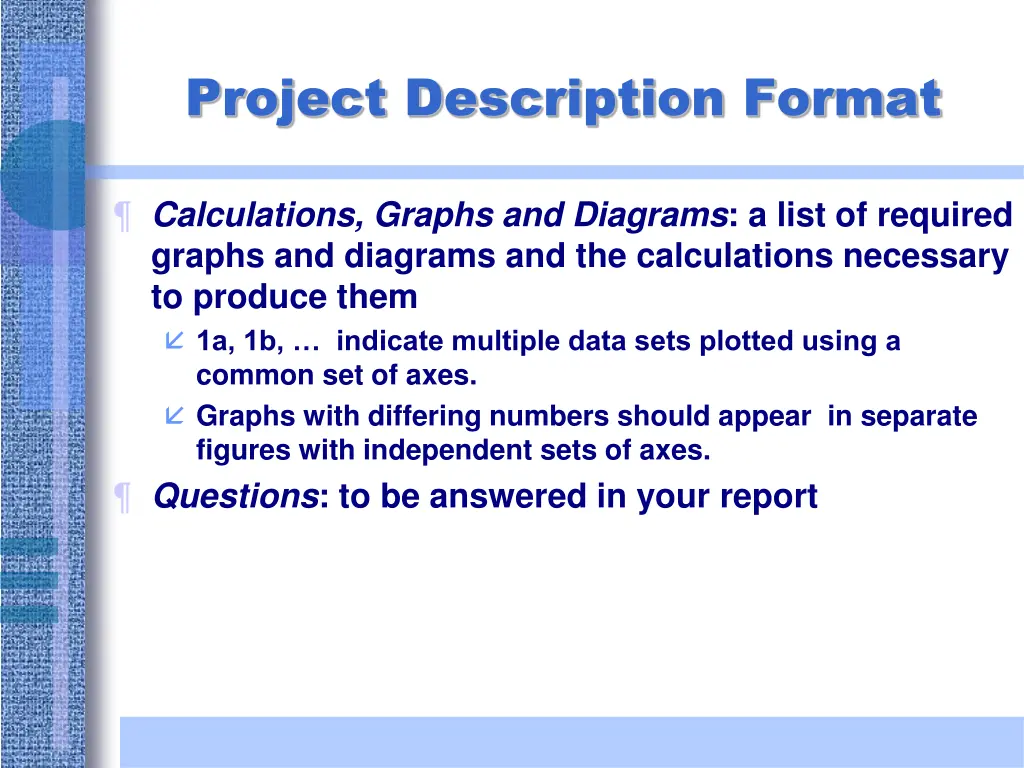 project description format 1