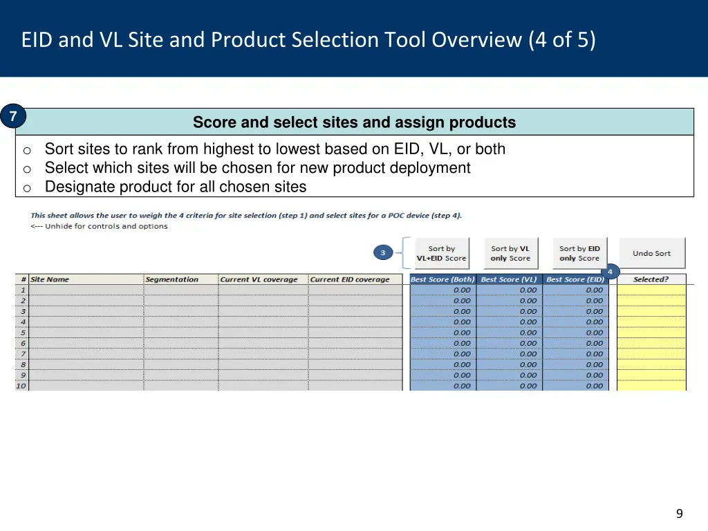 eid and vl site and product selection tool 3