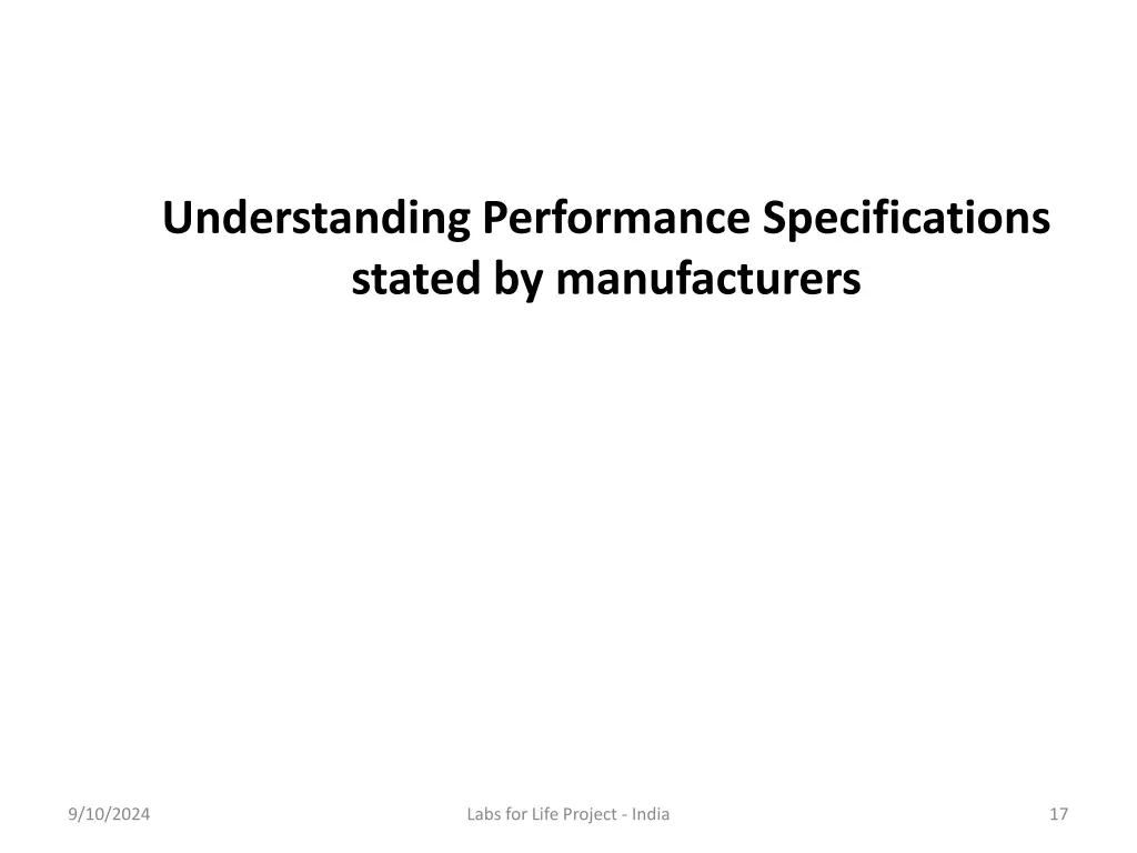 understanding performance specifications stated