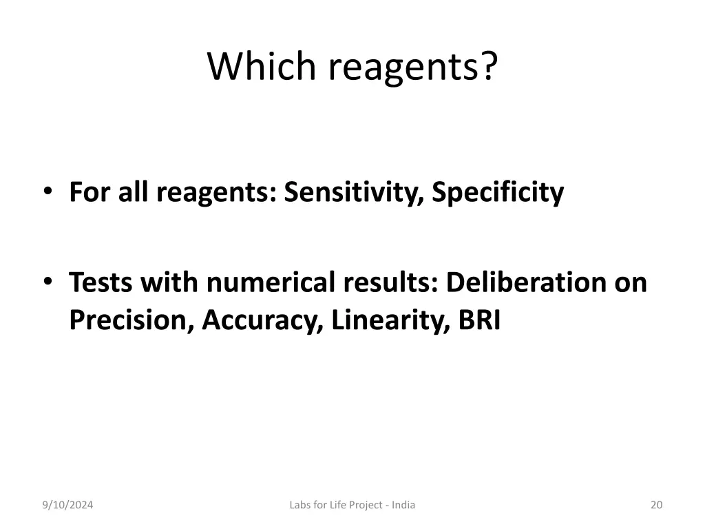 which reagents