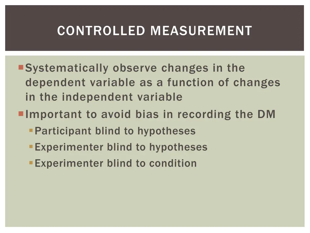 controlled measurement