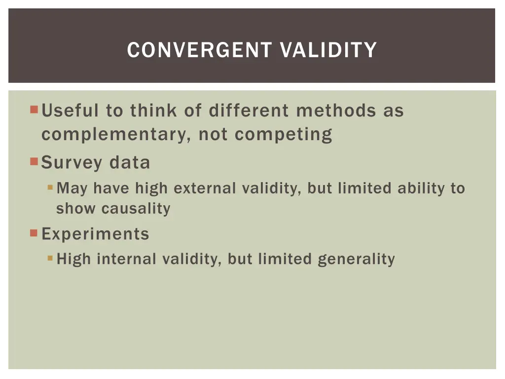 convergent validity