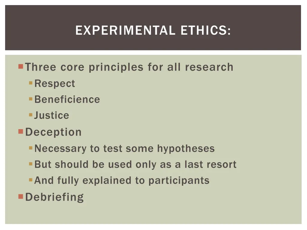 experimental ethics