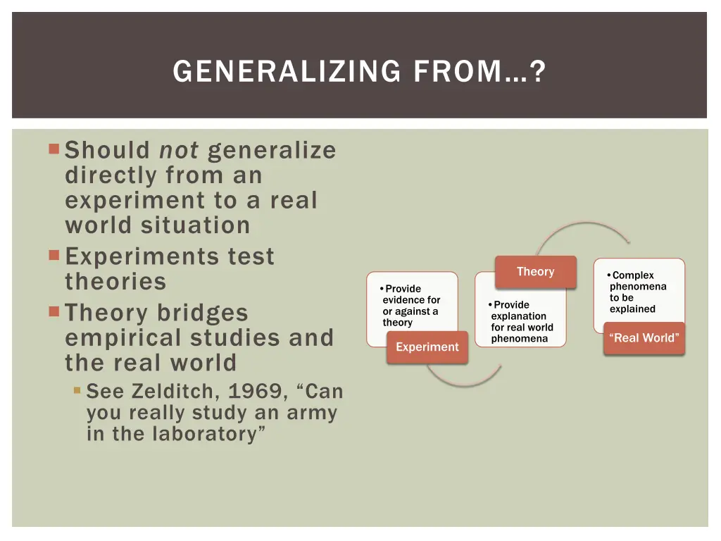 generalizing from