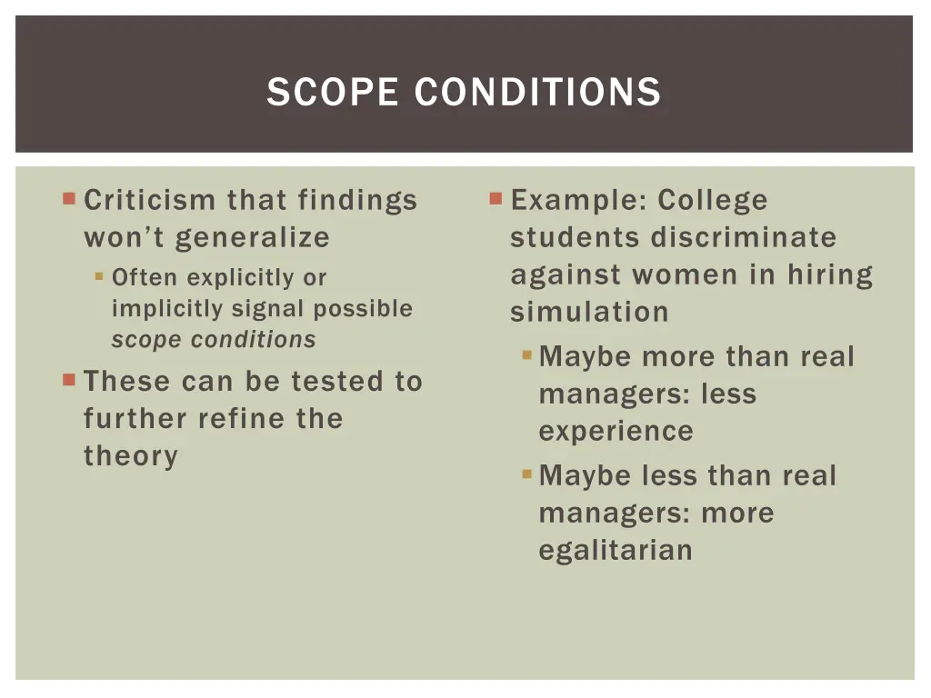 scope conditions